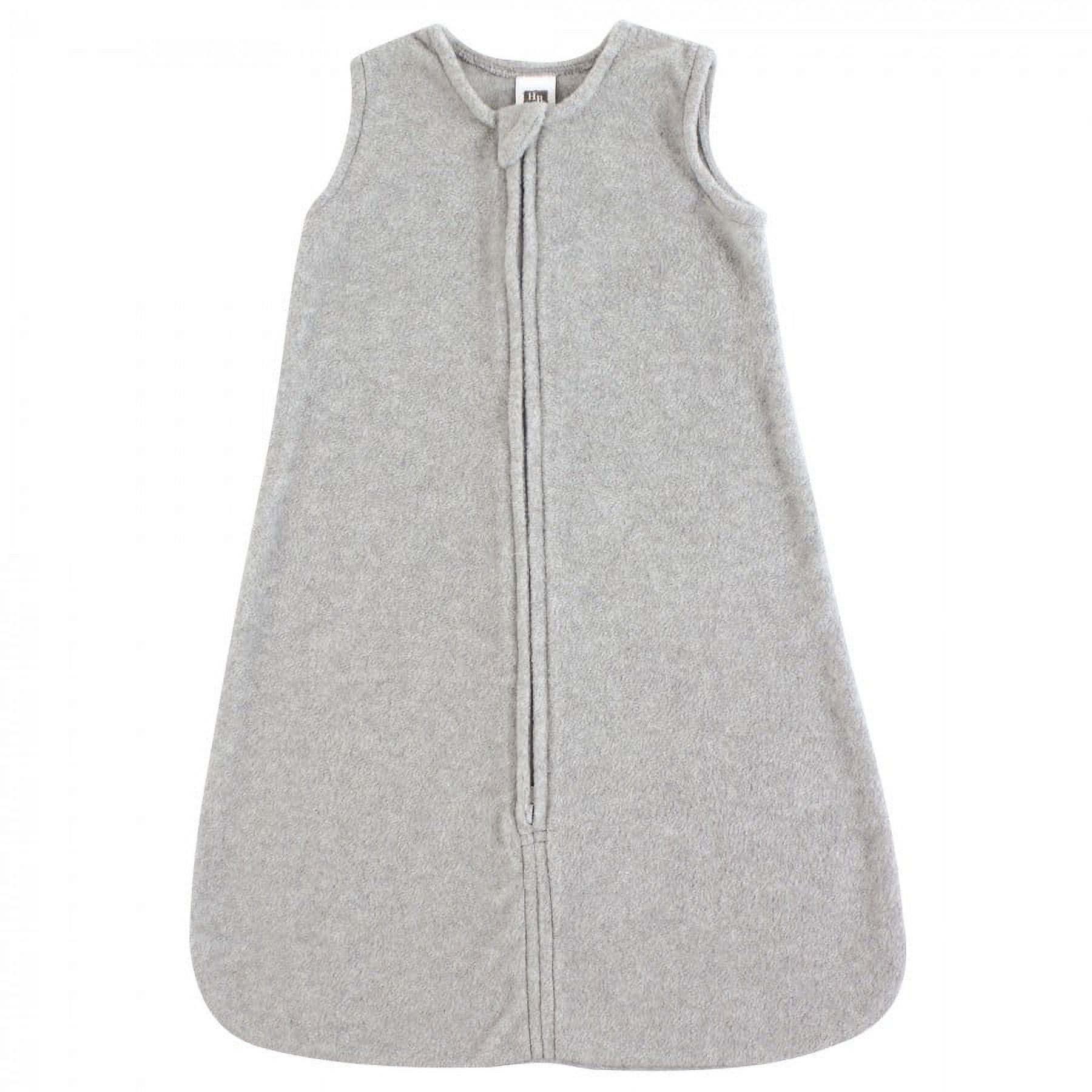 Hudson Baby Infant Plush Sleeping Bag, Sack, Blanket, Heather Gray Fleece, 6-12 Months