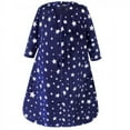 thumbnail image 1 of Hudson Baby Infant Plush Sleeping Bag, Sack, Blanket, Navy Stars, 0-6 Months, 1 of 2