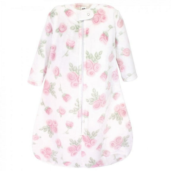 Hudson Baby Infant Plush Sleeping Bag, Sack, Blanket, Pink Rose, 0-6 Months