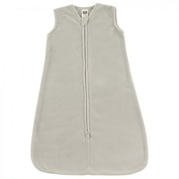 Hudson Baby Infant Plush Sleeping Bag, Sack, Blanket, Solid Light Gray Fleece, 0-6 Months