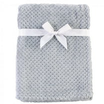 Hudson Baby Infant Plush Waffle Blanket, Gray, One Size