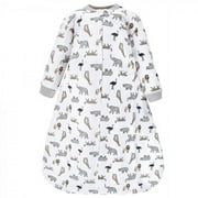Hudson Baby Infant Premium Quilted Long Sleeve Sleeping Bag and Wearable Blanket, Neutral Safari, 12-18 Months