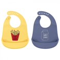 thumbnail image 1 of Hudson Baby Infant Silicone Bibs 2pk, Small Fry, One Size, 1 of 3
