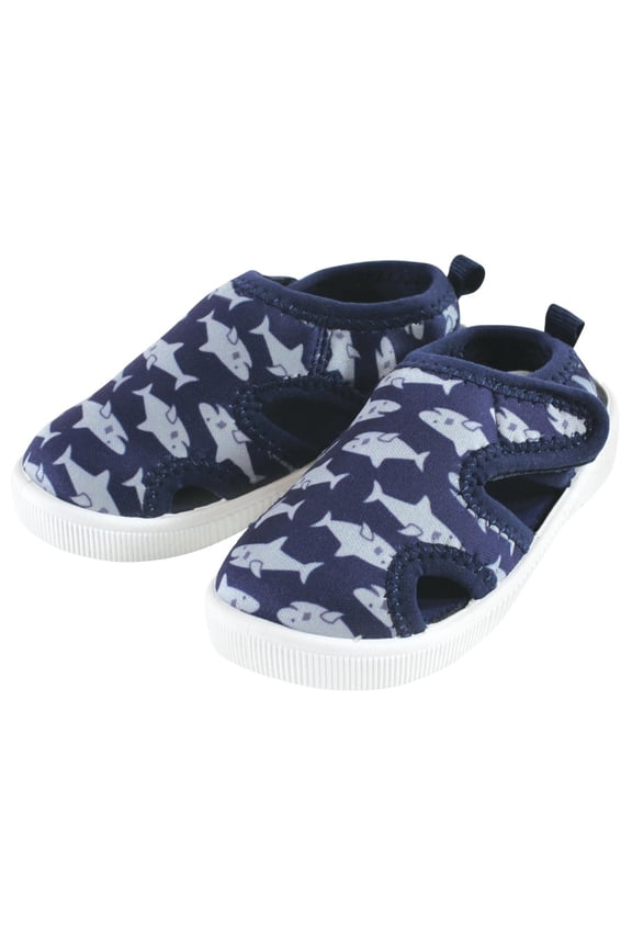 Infant, Toddler and Kids Boy Sandal and Water Shoe, Navy Shark, 8 Toddler