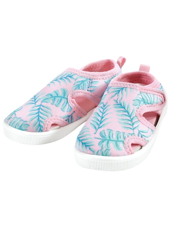 Infant, Toddler and Kids Girl Sandal and Water Shoe, Pink Palm Leaf, 10 Toddler