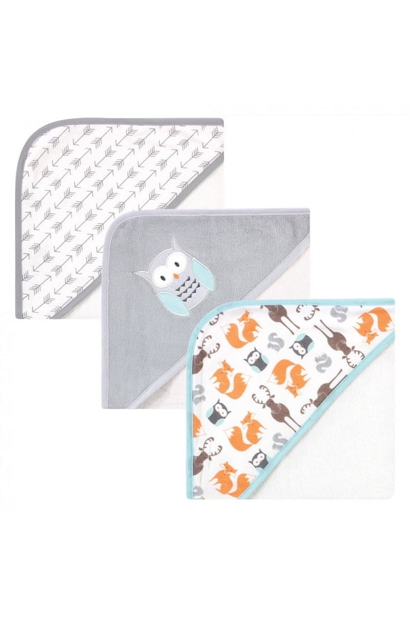 Infant Unisex Cotton Rich Hooded Towels, Owl, One Size