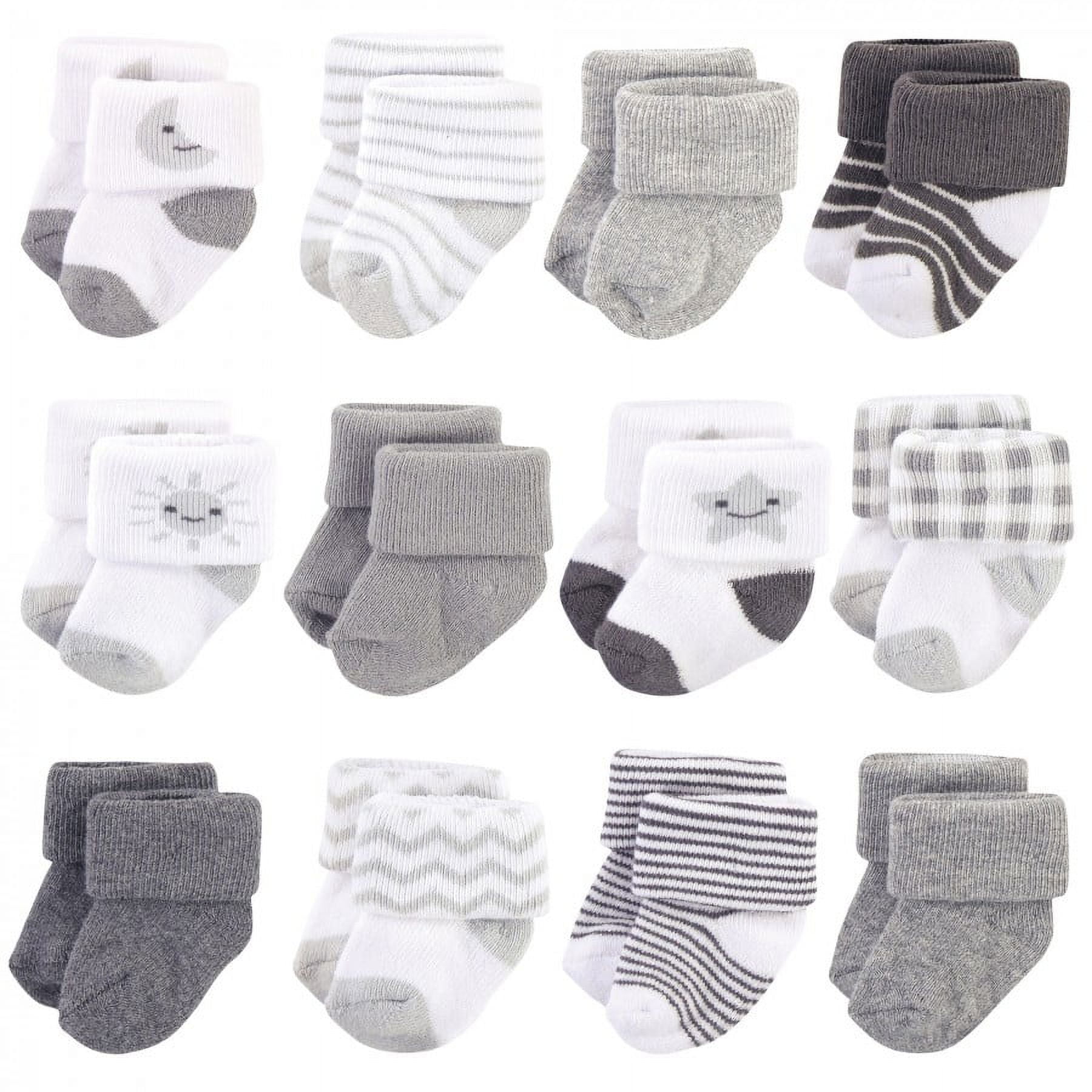 Hudson Baby Unisex Baby Grow with Me Cotton Terry Socks