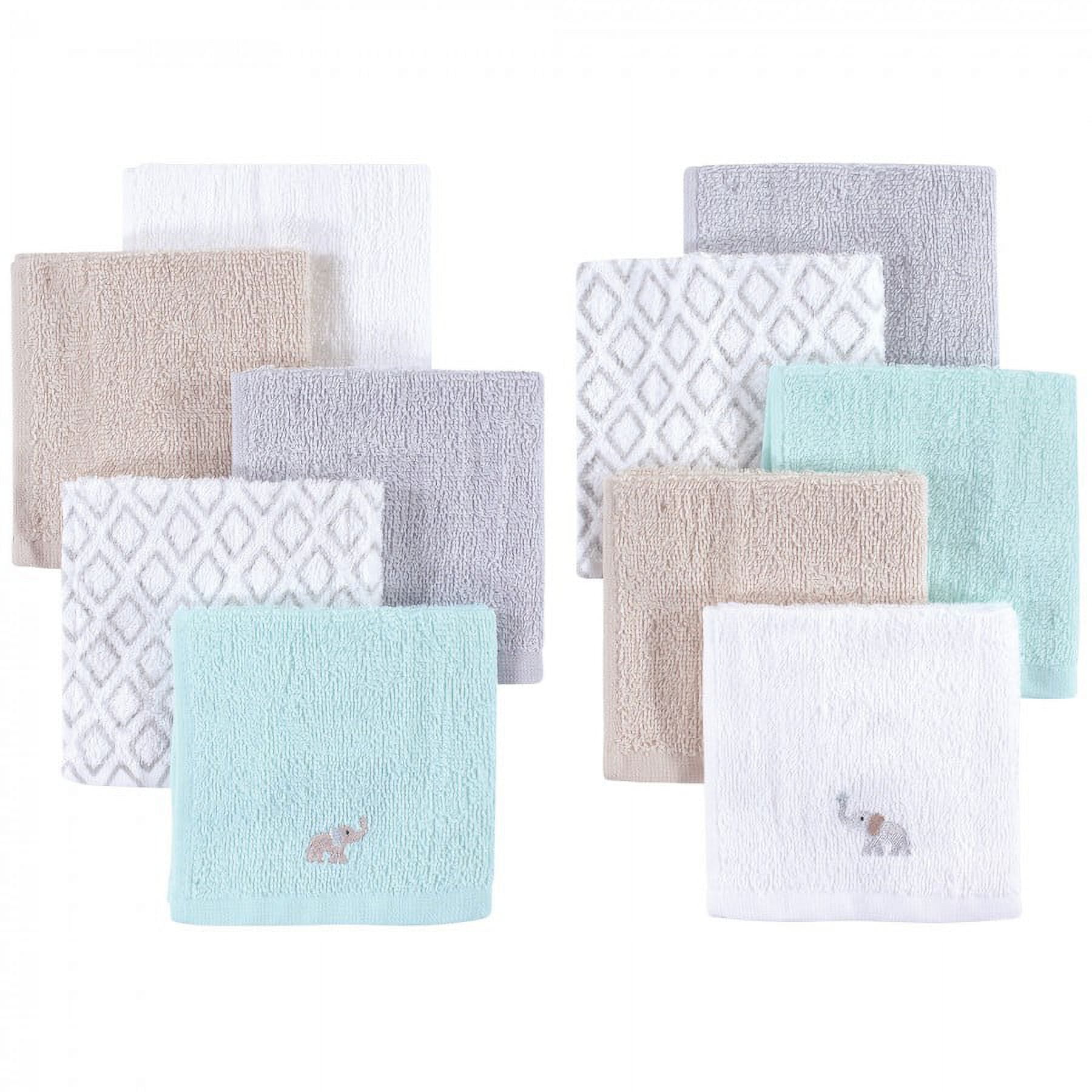Hudson Baby ® Shark 2-Piece Hooded Towel and Washcloth Set in Grey Bed Bath & Be