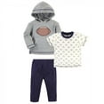 thumbnail image 1 of Hudson Baby Infant and Toddler Boy Cotton Hoodie, Bodysuit or Tee Top and Pant Set, Football Toddler, 4 Toddler, 1 of 1