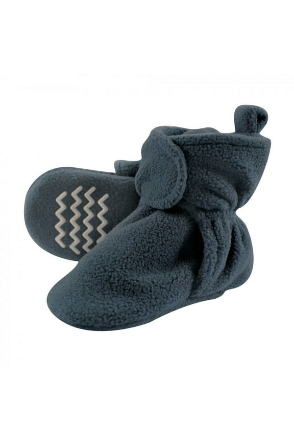 Infant and Toddler Boy Cozy Fleece Booties, Coronet Blue, 2 Toddler