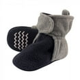 thumbnail image 1 of Hudson Baby Infant and Toddler Boy Cozy Fleece Booties, Navy Heather Gray, 12-18 Months, 1 of 2