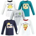 thumbnail image 1 of Hudson Baby Infant and Toddler Boy Long Sleeve T-Shirts, Fun Food, 3 Toddler, 1 of 7