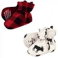 thumbnail image 1 of Hudson Baby Infant and Toddler Boy Quilted Booties 2pk, Moose, 0-6 Months, 1 of 2