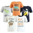 thumbnail image 1 of Hudson Baby Infant and Toddler Boy Short Sleeve T-Shirts, Cool Safari, 3 Toddler, 1 of 7