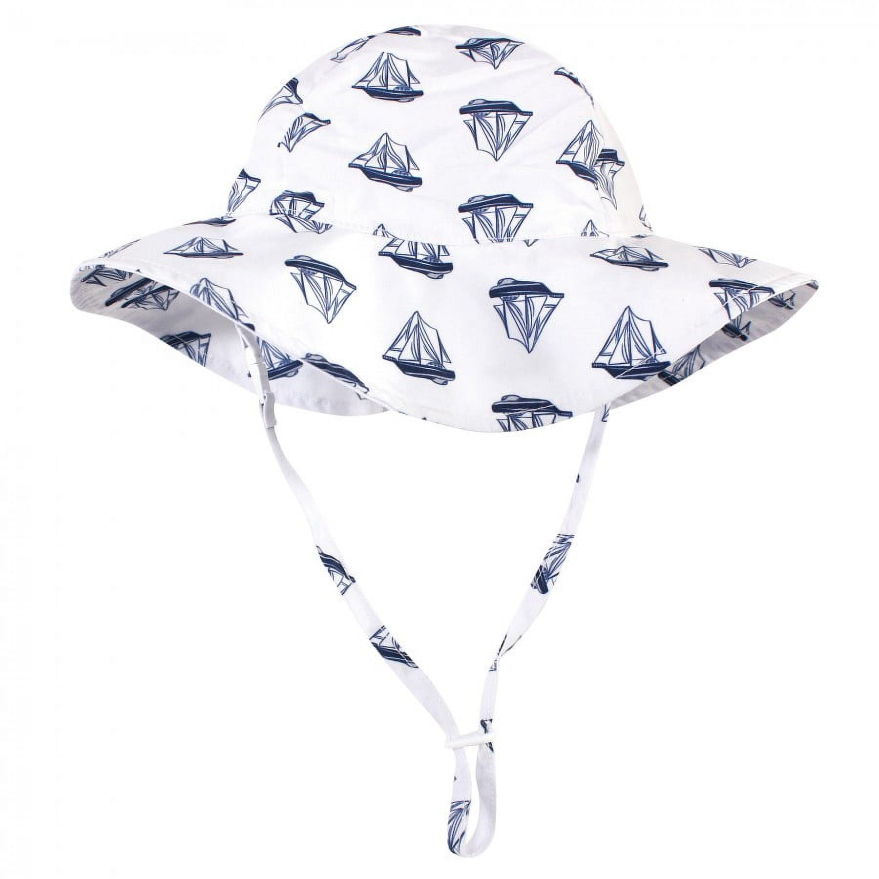Hudson Baby Infant Boy Sun Protection Hat, Tropical Safari