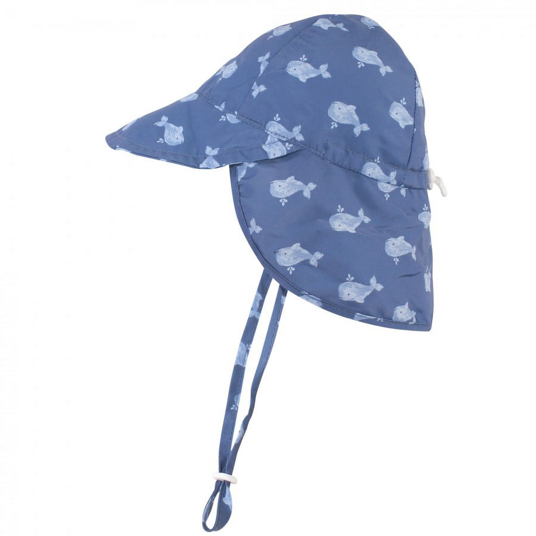 Hudson Baby Infant and Toddler Boy Sun Protection Hat, Blue