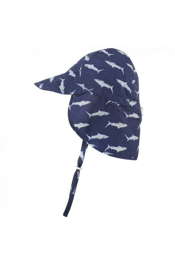 Infant and Toddler Boy Sun Protection Hat, Shark, 0-6 Months