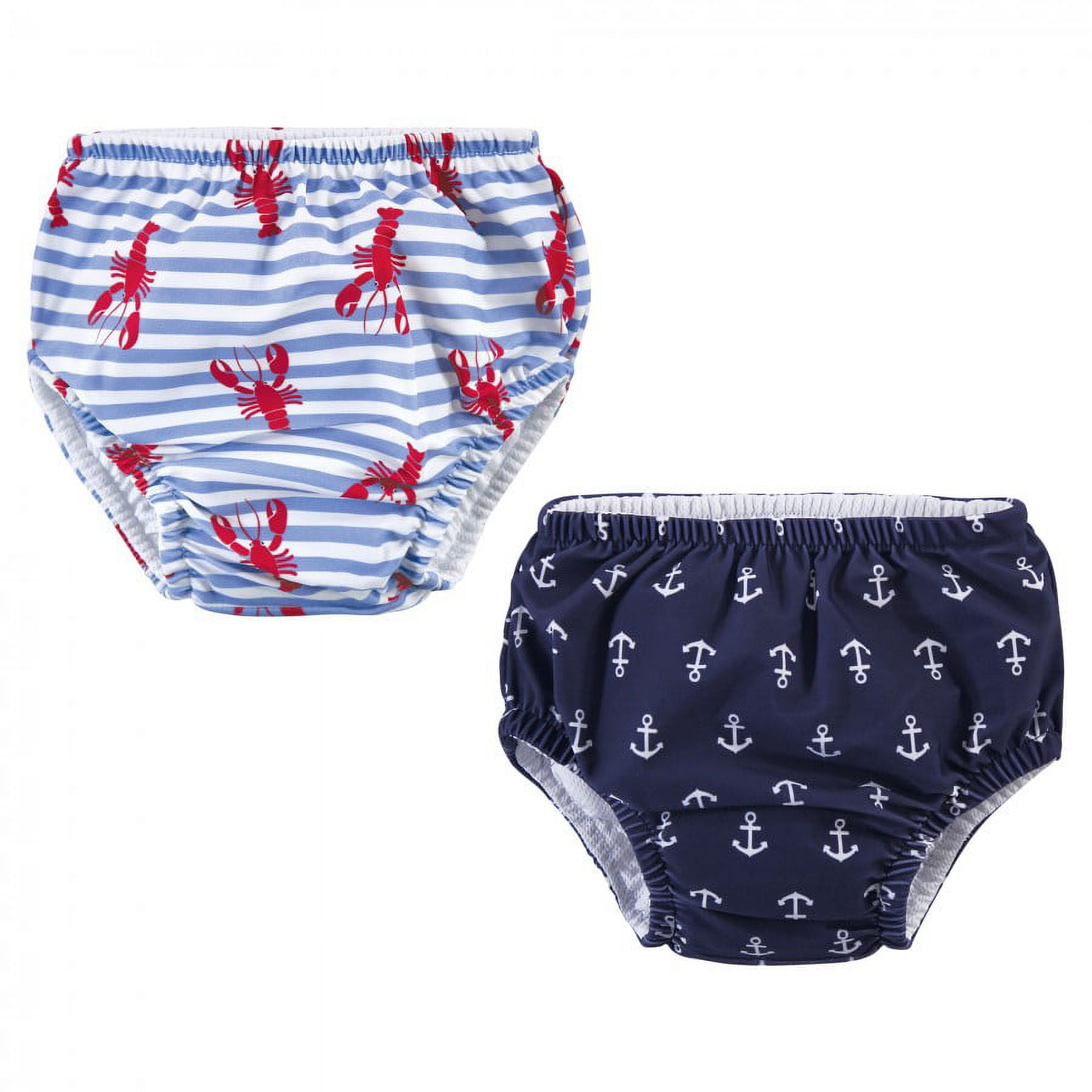 Hudson Baby Infant and Toddler Boy Swim Diapers, Anchors, 0-6 Months