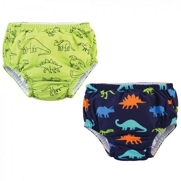 Hudson Baby Infant and Toddler Boy Swim Diapers, Dinosaurs, 0-6 Months