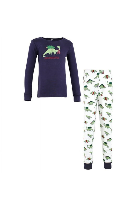 Infant and Toddler Cotton Pajama Set, Christmasaurus, 8 Years