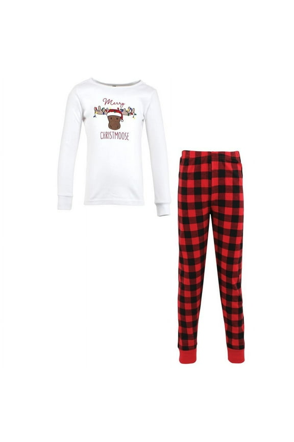 Infant and Toddler Cotton Pajama Set, Christmoose, 12-18 Months