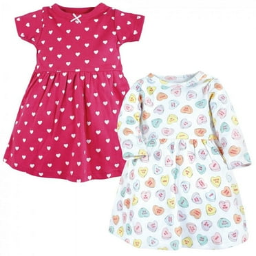 Hudson Baby Infant and Toddler Girl Cotton Dresses, Be Mine Valentine, 0-3 Months