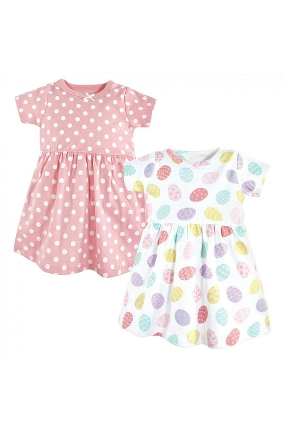 Infant and Toddler Girl Cotton Dresses, Easter Eggs, 9-12 Months