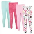thumbnail image 1 of Hudson Baby Infant and Toddler Girl Cotton Leggings 4pk, Donuts, 12 Years, 1 of 2