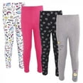 thumbnail image 1 of Hudson Baby Infant and Toddler Girl Cotton Leggings 4pk, Doodles, 12-18 Months, 1 of 2