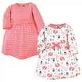 thumbnail image 1 of Hudson Baby Infant and Toddler Girl Cotton Long-Sleeve Dresses 2pk, Forest, 9-12 Months, 1 of 2