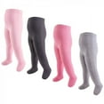 thumbnail image 1 of Hudson Baby Infant and Toddler Girl Cotton Rich Tights, Coral Charcoal Cableknit, 0-9 Months, 1 of 1