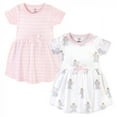 thumbnail image 1 of Hudson Baby Infant and Toddler Girl Cotton Short-Sleeve Dresses 2pk, Elephant Princess, 4 Toddler, 1 of 3
