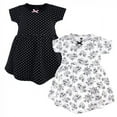 thumbnail image 1 of Hudson Baby Infant and Toddler Girl Cotton Short-Sleeve Dresses 2pk, Toile, 6-9 Months, 1 of 3