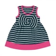 thumbnail image 1 of Hudson Baby Infant and Toddler Girl Cotton Sleeveless Dress, Navy Pink, 3-6 Months, 1 of 1