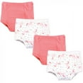 thumbnail image 1 of Hudson Baby Infant and Toddler Girl Cotton Training Pants, Coral Unicorn, 2 Toddler, 1 of 3