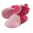 thumbnail image 1 of Hudson Baby Infant and Toddler Girl Cozy Fleece and Faux Shearling Booties, Light Pink Dark Pink, 12-18 Months, 1 of 1