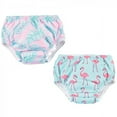 thumbnail image 1 of Hudson Baby Infant and Toddler Girl Swim Diapers, Flamingos, 3 Toddler, 1 of 4