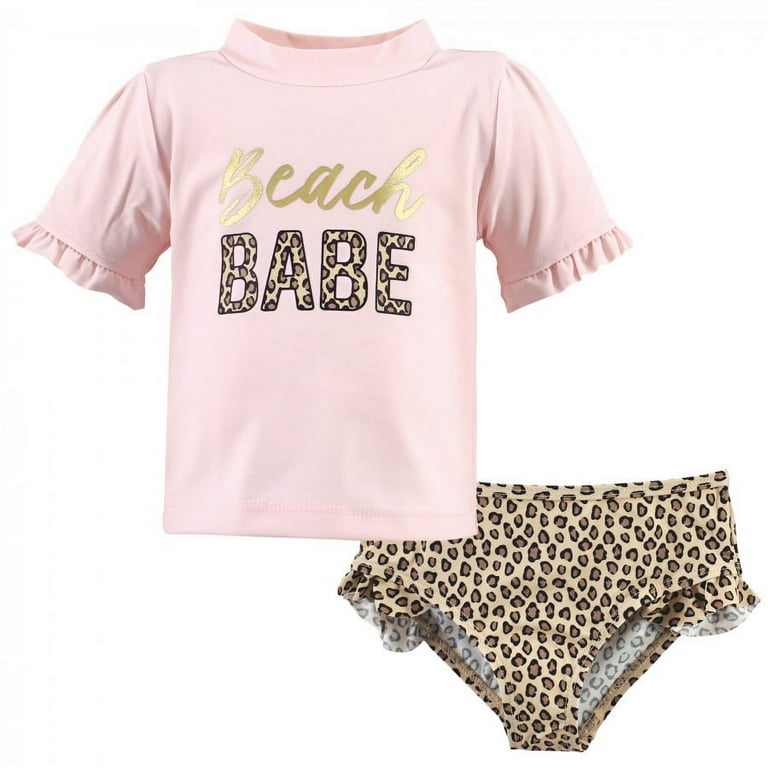 Hudson Baby Swim Rashguard Set Beach Babe 2 Toddler