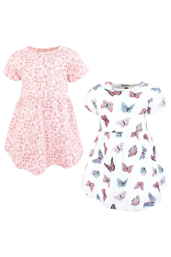 Infant and Toddler Girls Cotton Dresses, Sweet Butterflies, 18-24 Months