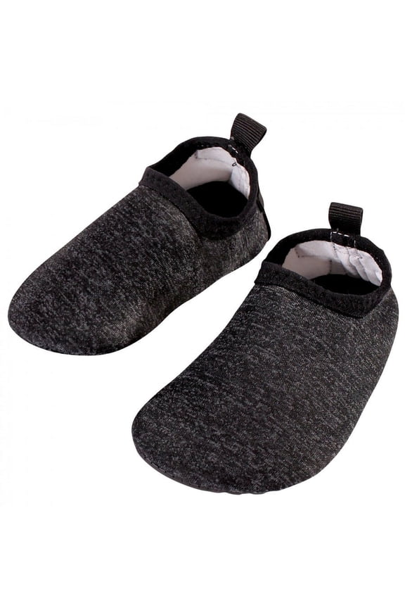 Infant and Toddler Water Shoes for Sports, Yoga, Beach and Outdoors, Heather Charcoal, 0-6M/1-2 Infant