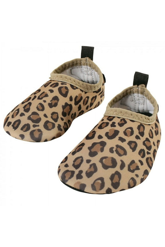 Infant and Toddler Water Shoes for Sports, Yoga, Beach and Outdoors, Leopard, 18-24M/6-7 Toddler