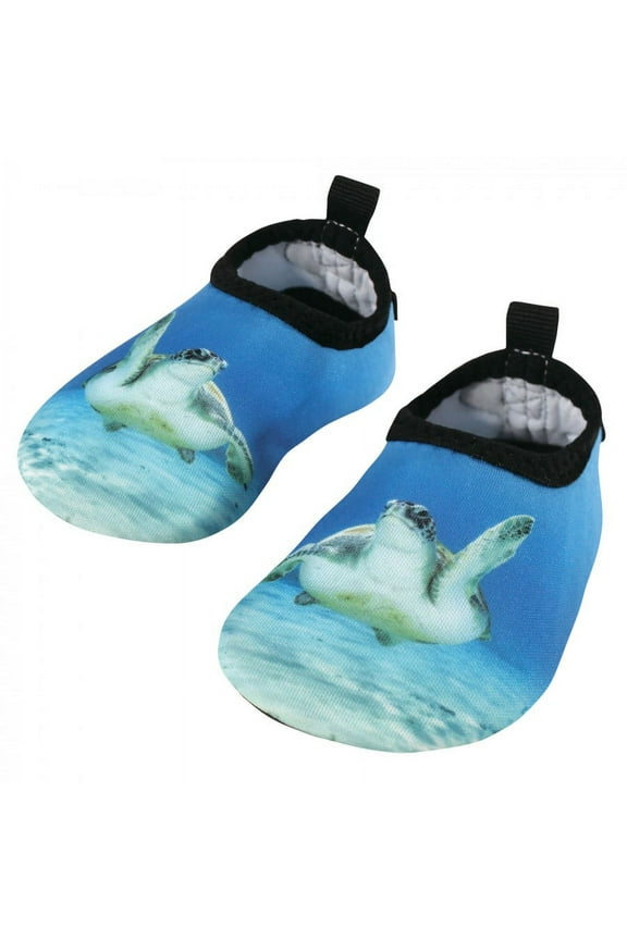 Infant and Toddler Water Shoes for Sports, Yoga, Beach and Outdoors, Sea Turtle, 0-6M/1-2 Infant