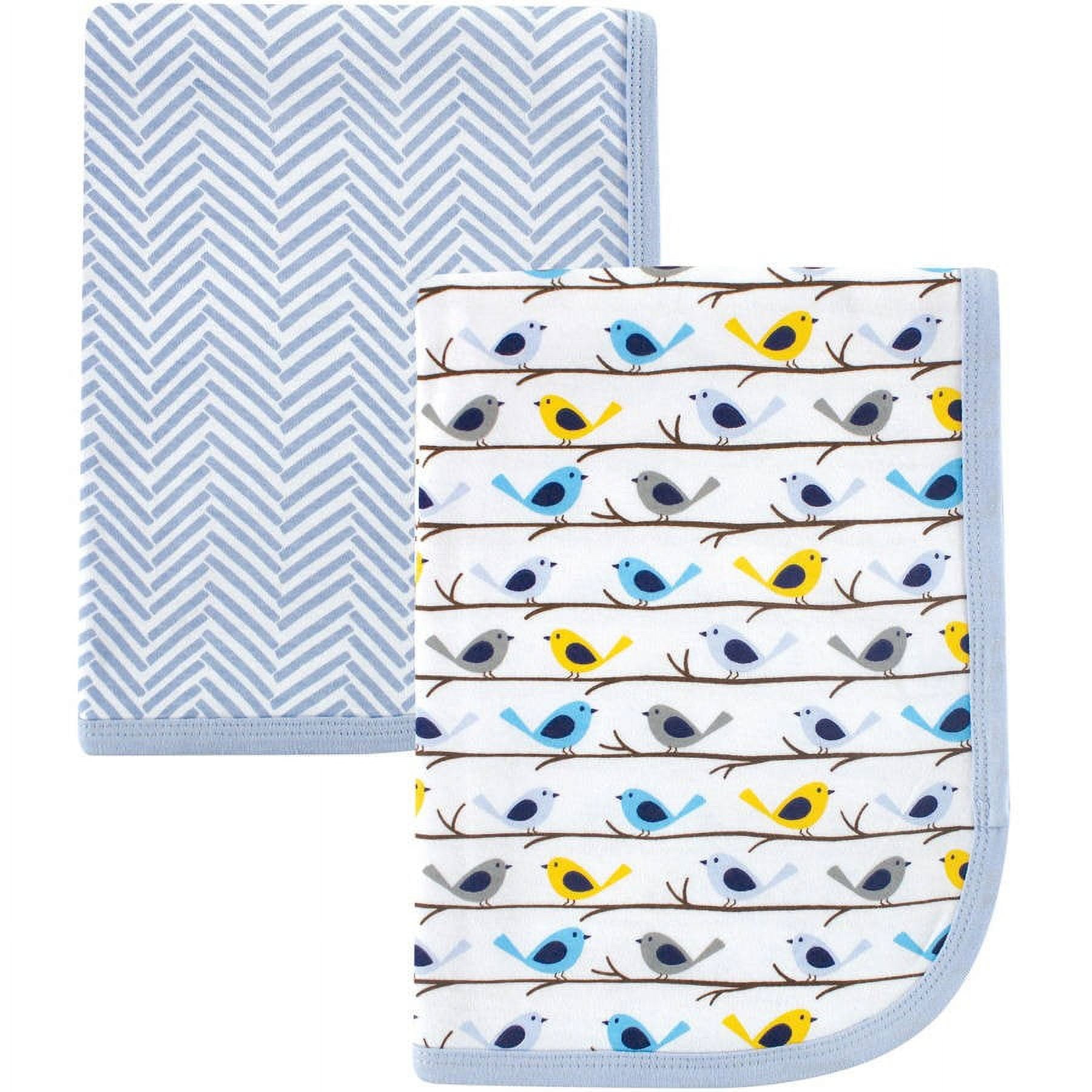 Hudson Baby Interlock Swaddle Blanket 2p