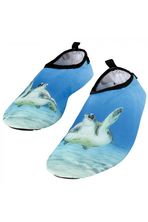 Kids and Adult Water Shoes for Sports, Yoga, Beach and Outdoors, Sea Turtle, 40-41/6-7 Kids/7-8 Womens/6-7 Mens