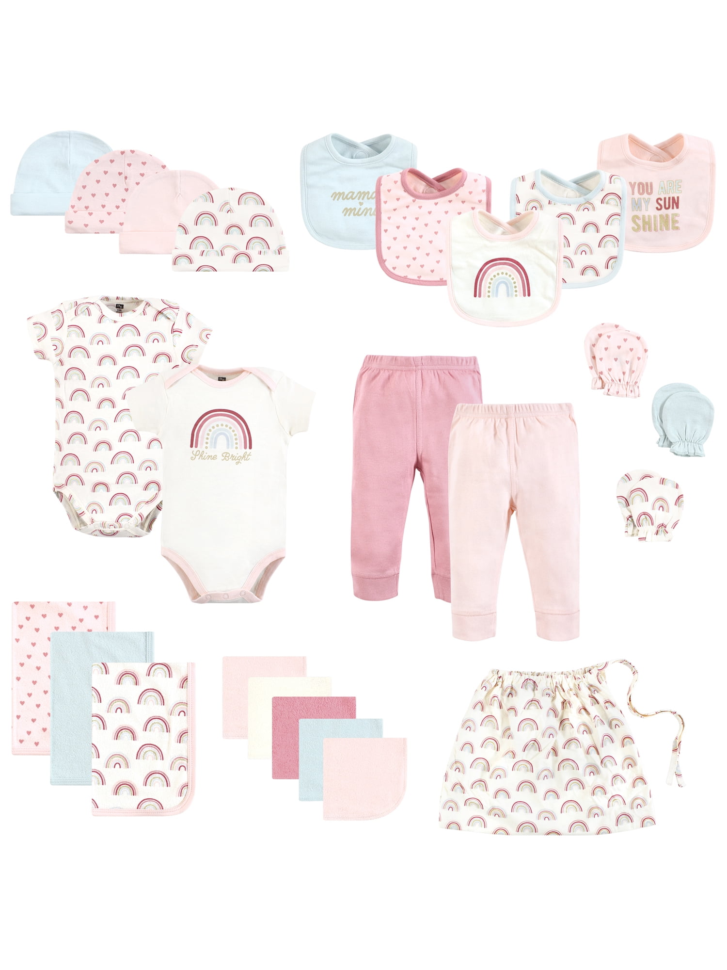 Hudson Baby Shower Gift Sets, 25-Piece, Sizes Newborn-6 Months