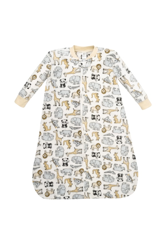 Long-Sleeve Fleece Sleeping Bag, Kangaroo Neutral, 0-6 Months