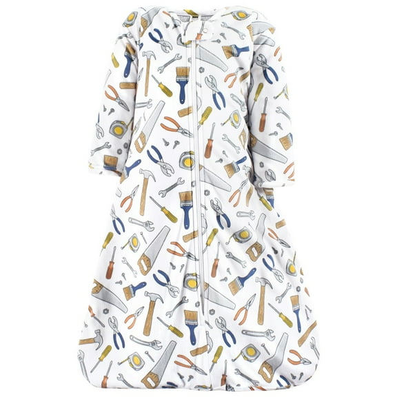 Hudson Baby Long Sleeve Plush Faux Fur Sleeping Bag, Wearable Blanket, Construction Work, 12-18 Months