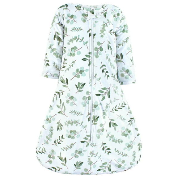 Hudson Baby Long Sleeve Plush Faux Fur Sleeping Bag, Wearable Blanket, Eucalyptus, 0-6 Months