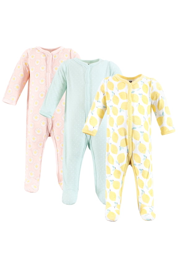 Long Sleeve Sleep and Play, 3-Pack, Newborn-9 Months