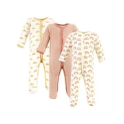 Hudson Baby Long Sleeve Sleep and Play, 3-Pack, Newborn-9 Months